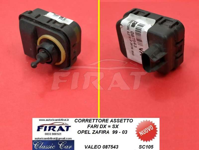 CORRETTORE ASSETTO FARI OPEL ZAFIRA 99-03 (087543)